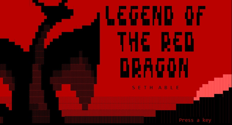 Legend of the Red Dragon intro screen
